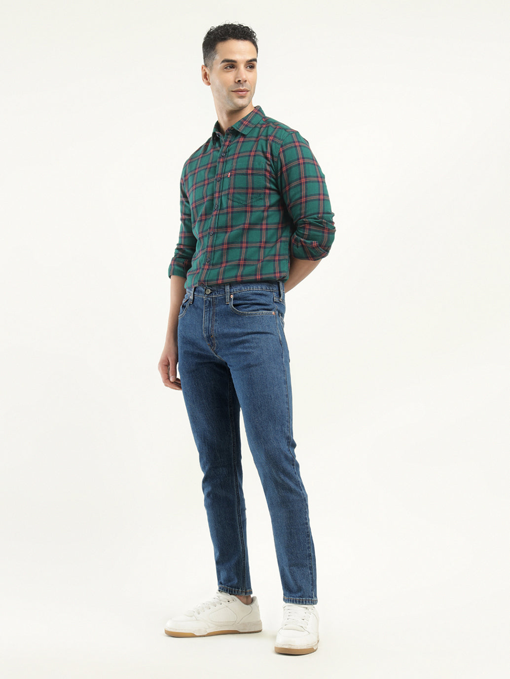 Men's 512 Indigo Slim Tapered Fit Mid Rise Jeans - Side View