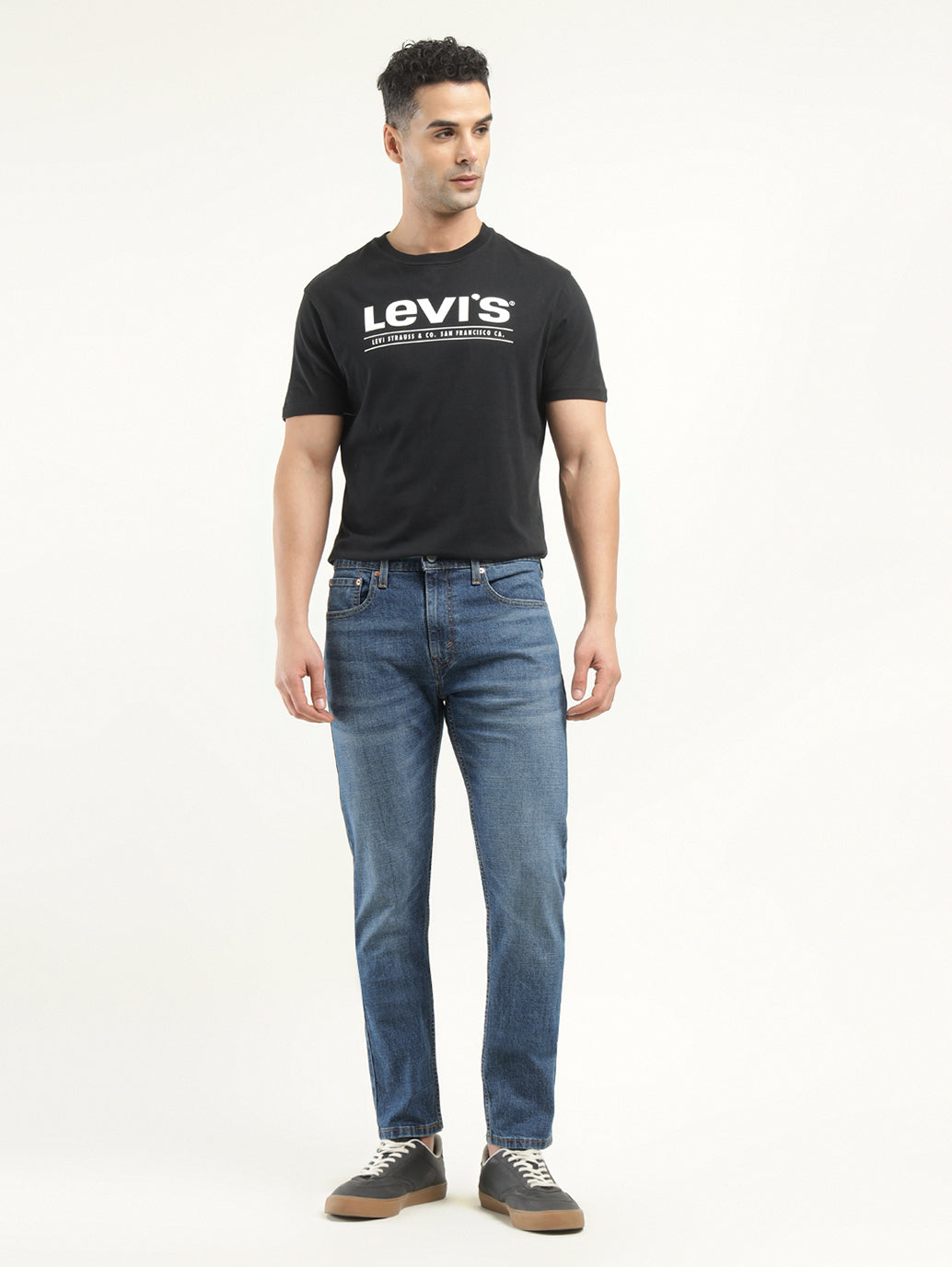 Men's 512 Indigo Slim Tapered Fit Mid Rise Jeans - Front View