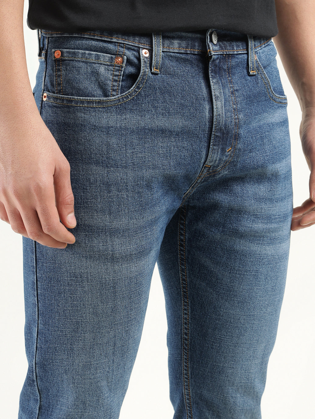 Men's 512 Indigo Slim Tapered Fit Mid Rise Jeans - Detail View
