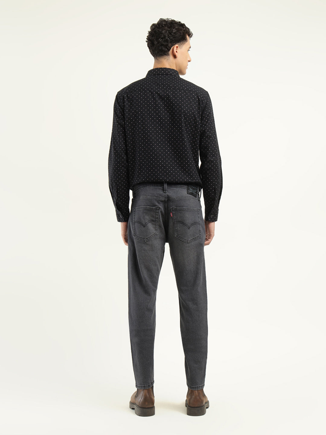 Men's 512 Black Slim Tapered Fit Mid Rise Jeans - Back View