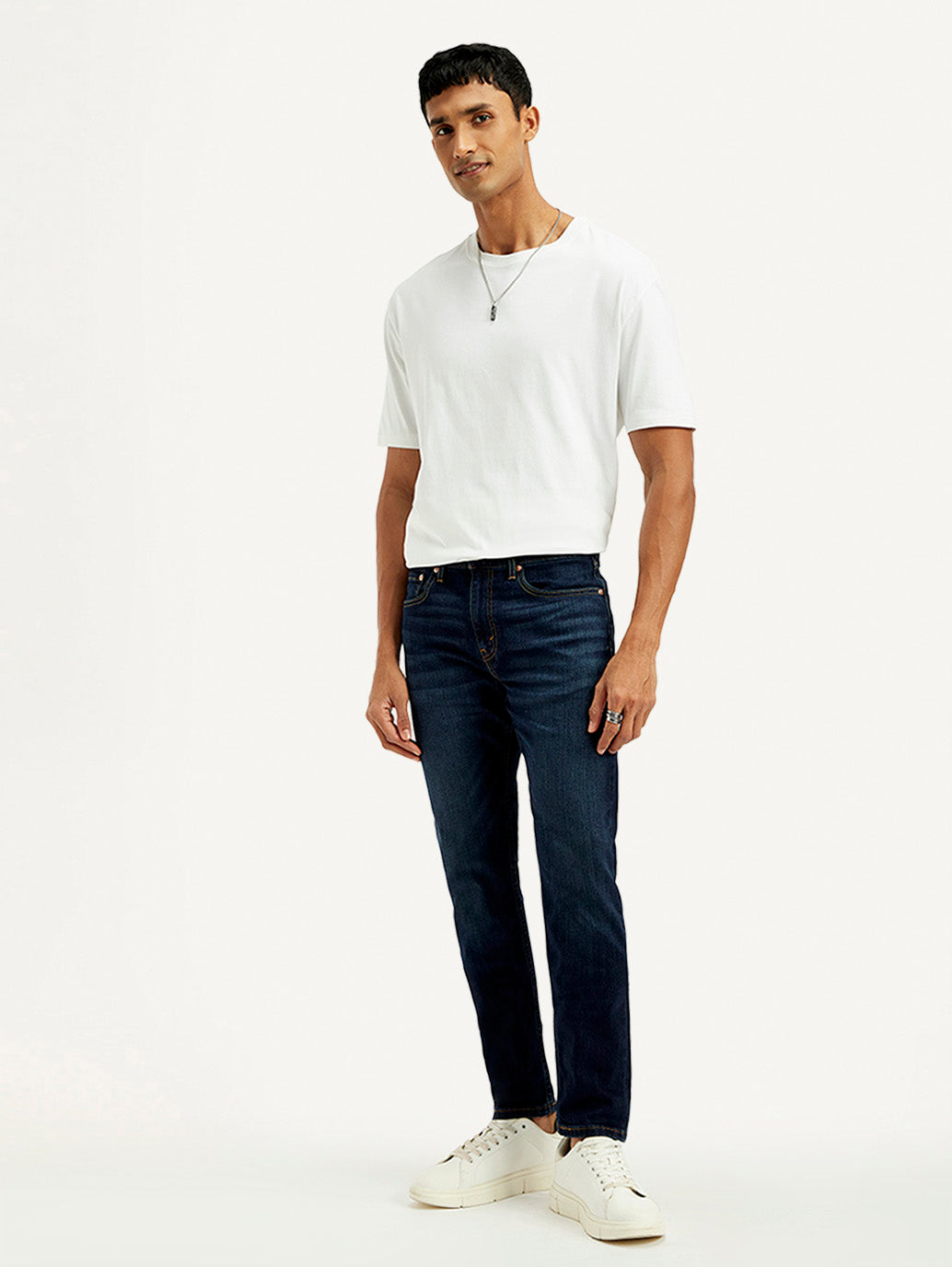 Men's 512 Indigo Slim Tapered Fit Mid Rise Jeans - Styleshot View