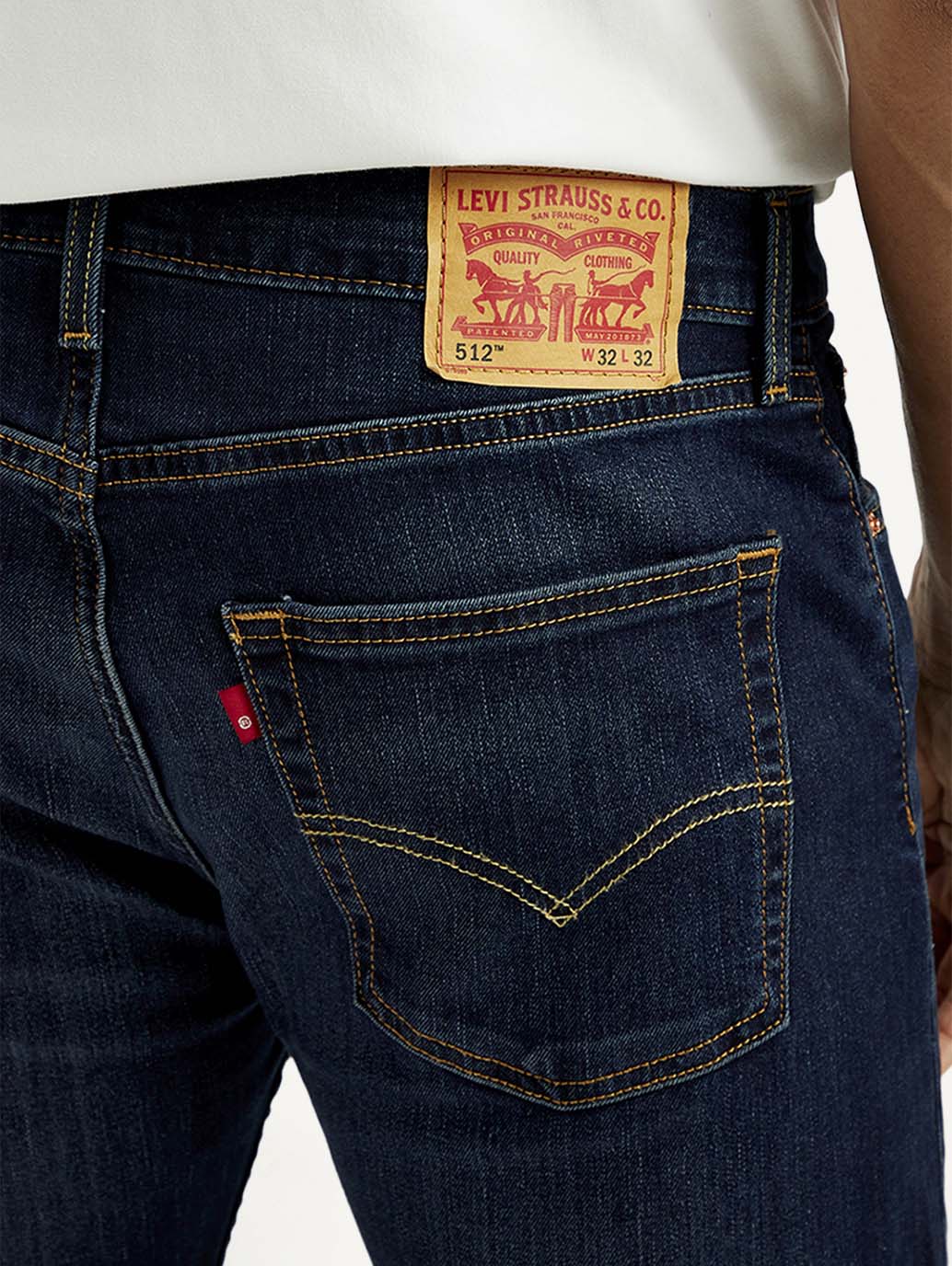 Men's 512 Indigo Slim Tapered Fit Mid Rise Jeans - Detail View