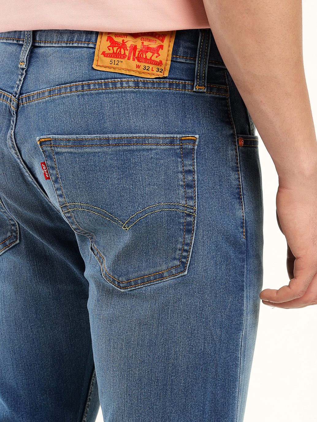 Men's 512 Indigo Slim Tapered Fit Mid Rise Jeans - Detail View