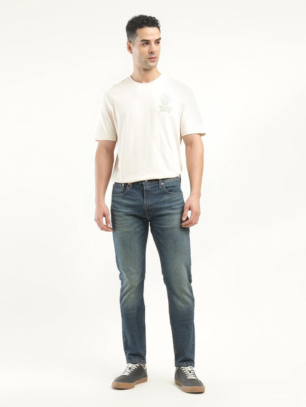 Men's 512 Indigo Slim Tapered Fit Mid Rise Jeans - Front View