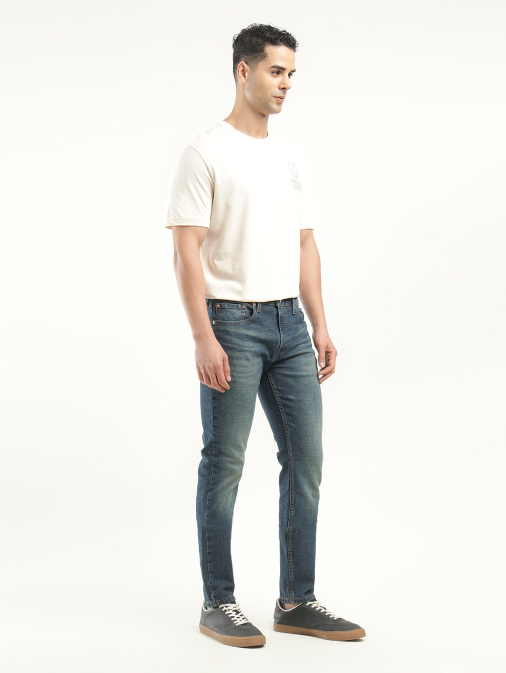Men's 512 Indigo Slim Tapered Fit Mid Rise Jeans - ModelFront View