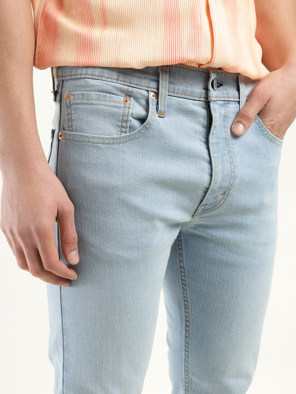 Men's 512 Indigo Slim Tapered Fit Mid Rise Jeans - Detail View