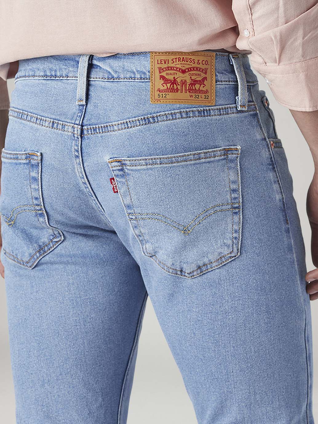 Men's 512 Light Blue Slim Tapered Fit Mid Rise Jeans - 28ab60a9-0a0e-46de-b29b-33a29f450b54 View