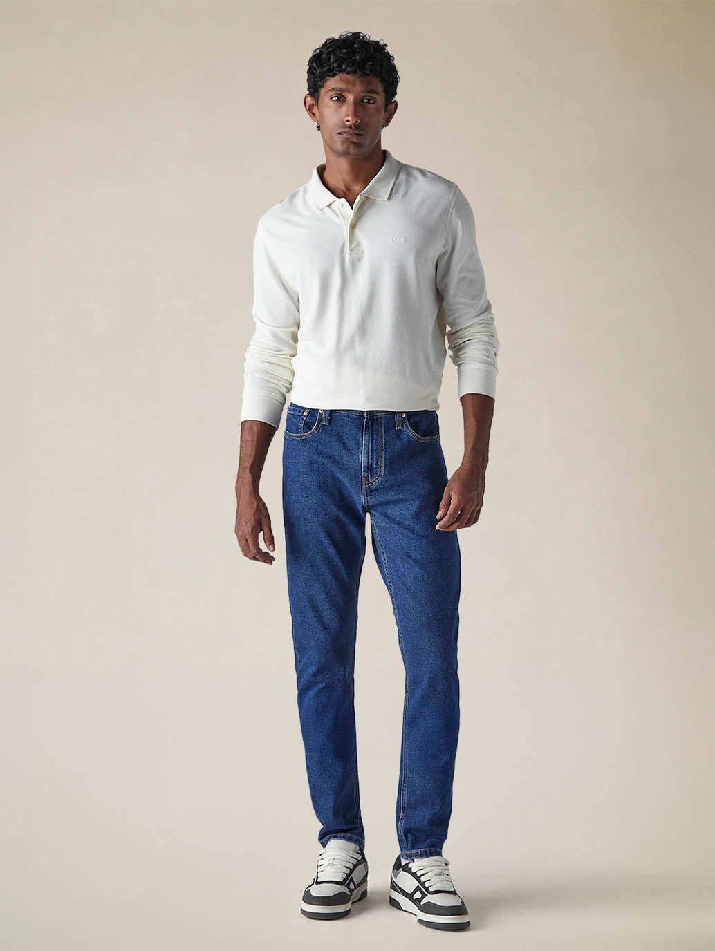 Mens 512 Mid Rise Slim Tapered Fit Cotton Stretch Blend Jeans - Front View