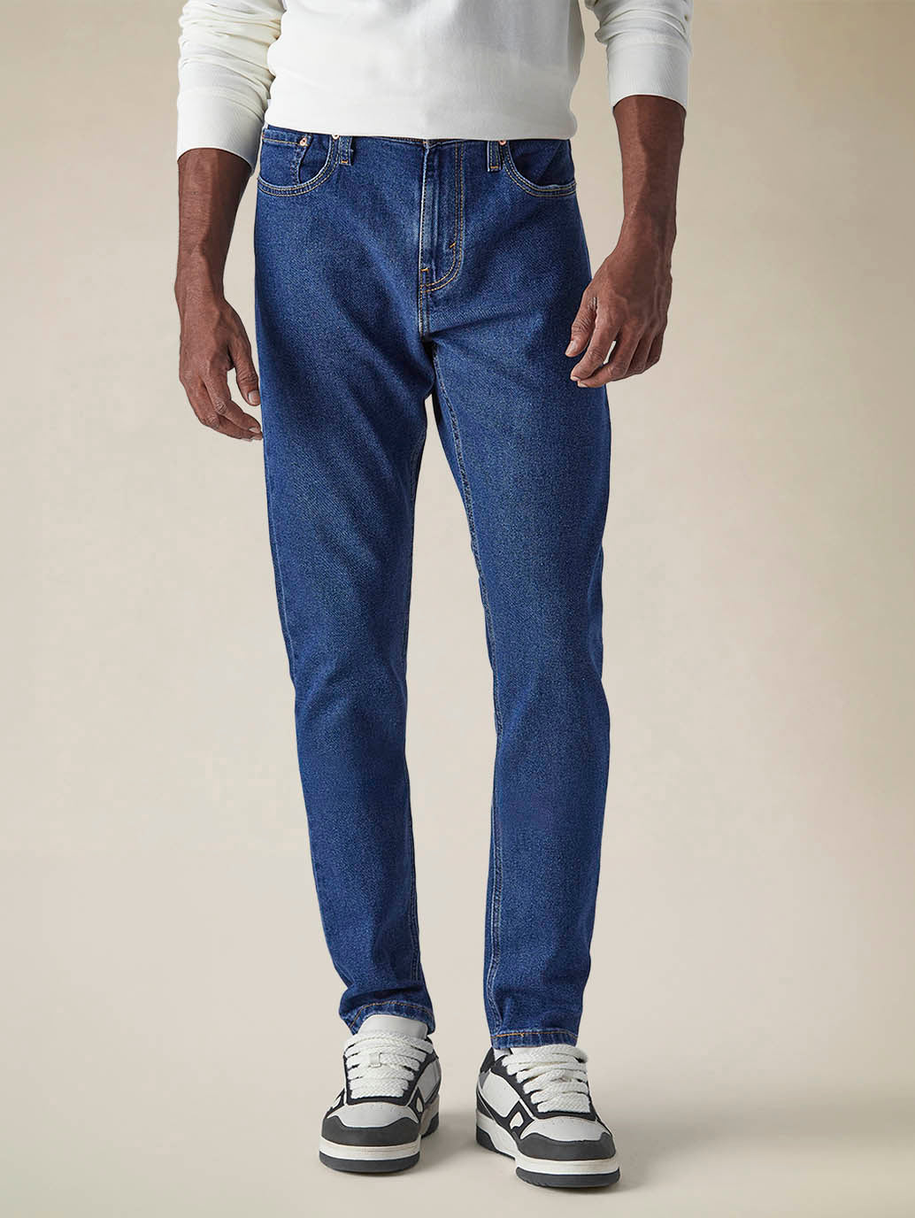 Mens 512 Mid Rise Slim Tapered Fit Cotton Stretch Blend Jeans - Front View