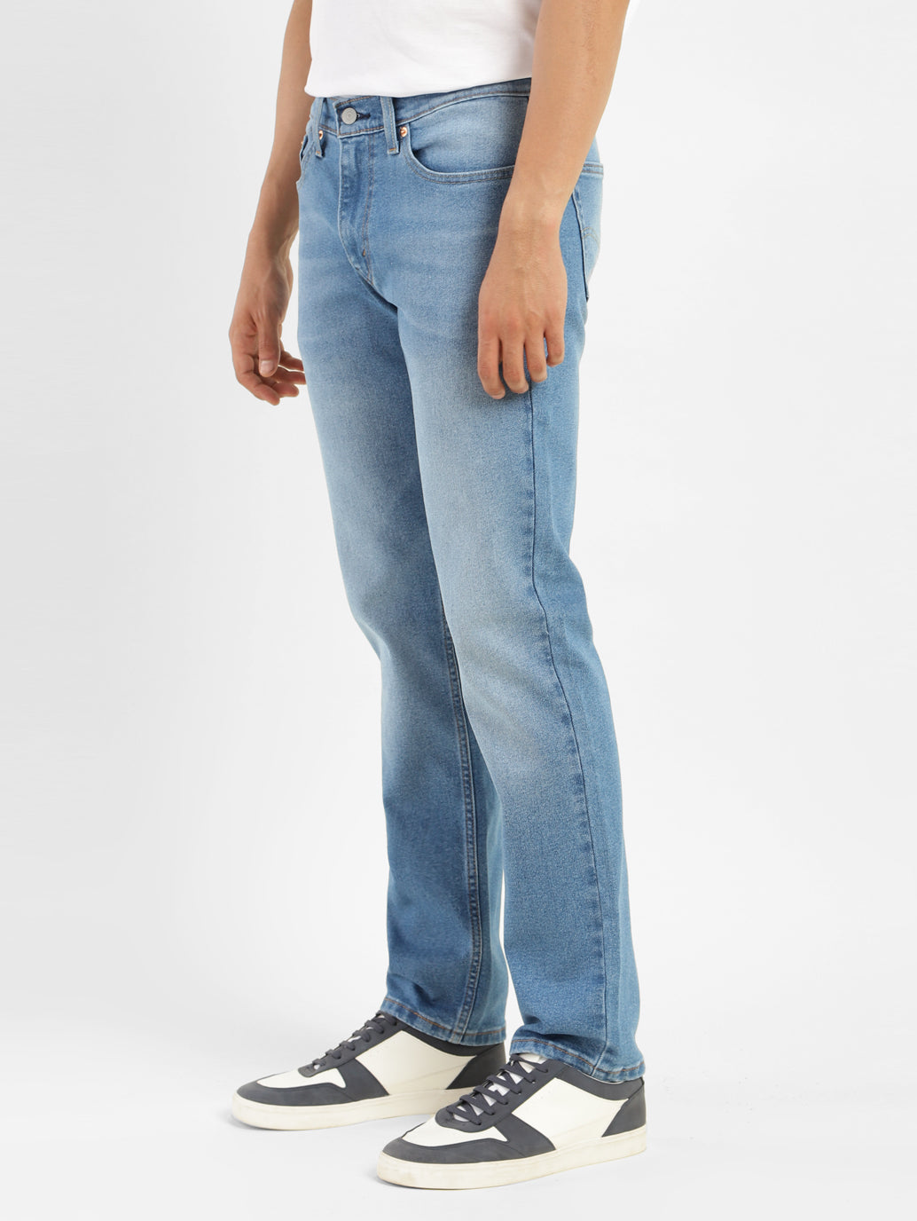 Men's 511 Blue Slim Fit Mid Rise Jeans - 85458f9a-9699-46f4-a617-3d5a2e93201d View