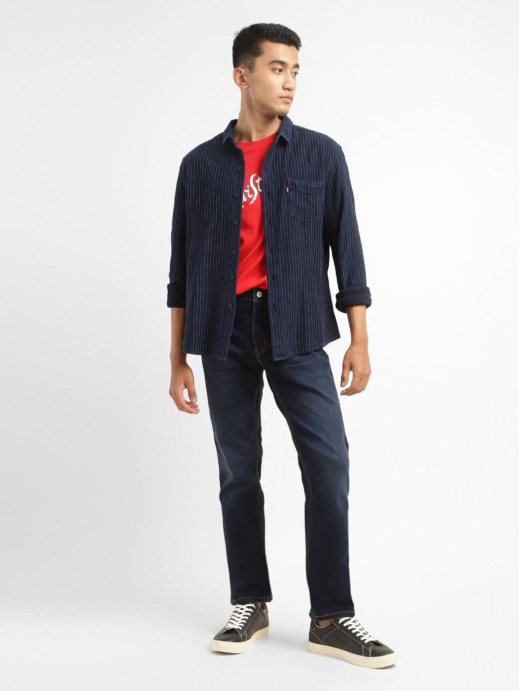 Men's 511 Blue Slim Fit Mid Rise Jeans - 2d07af27-830f-4c7d-a489-358ab77be1fd View