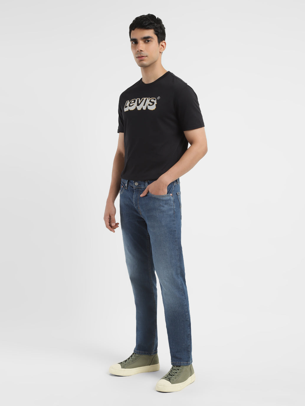 Men's 511 Blue Slim Fit Mid Rise Jeans - 587a76c9-3bc8-44ee-b389-2fe1d5e62b6c View