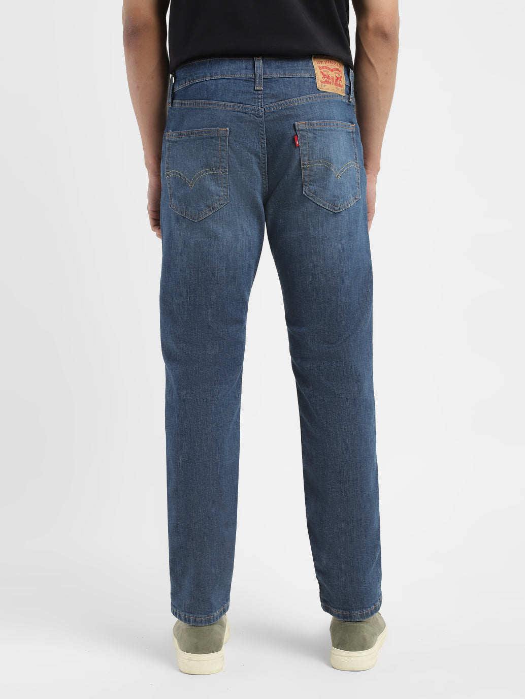 Men's 511 Blue Slim Fit Mid Rise Jeans - e606fb4f-d65a-4250-b5e4-f35d98022acb View