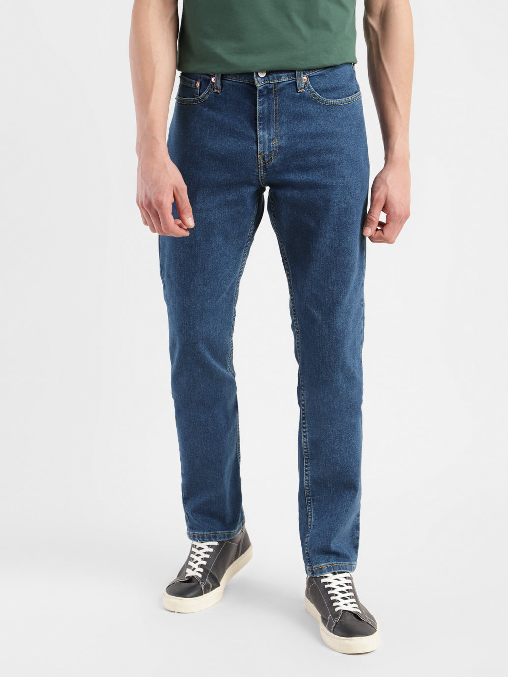 Men's 511 Navy Blue Slim Fit Mid Rise Jeans - 2774f35b-fcdd-4ba9-bbdf-67b44772ad03 View