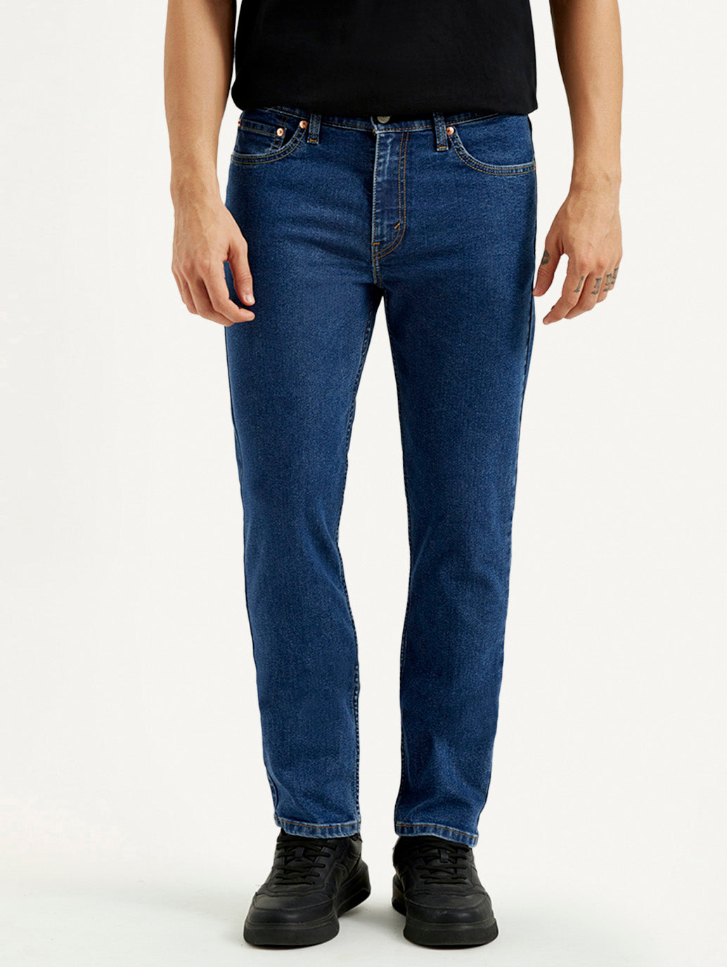 Men's 511 Navy Blue Slim Fit Mid Rise Jeans - Front View