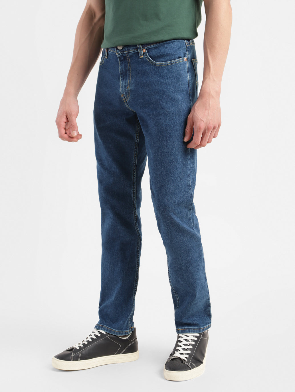 Men's 511 Navy Blue Slim Fit Mid Rise Jeans - e22085cc-8454-4449-83fa-1c182a7f5461 View