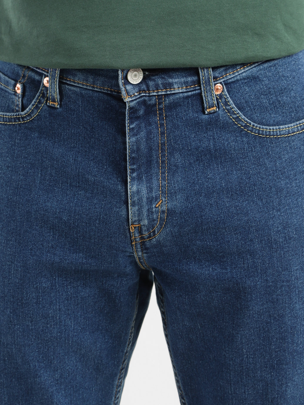 Men's 511 Navy Blue Slim Fit Mid Rise Jeans - b6377d0c-dc84-4611-bea3-fff12e0fab85 View