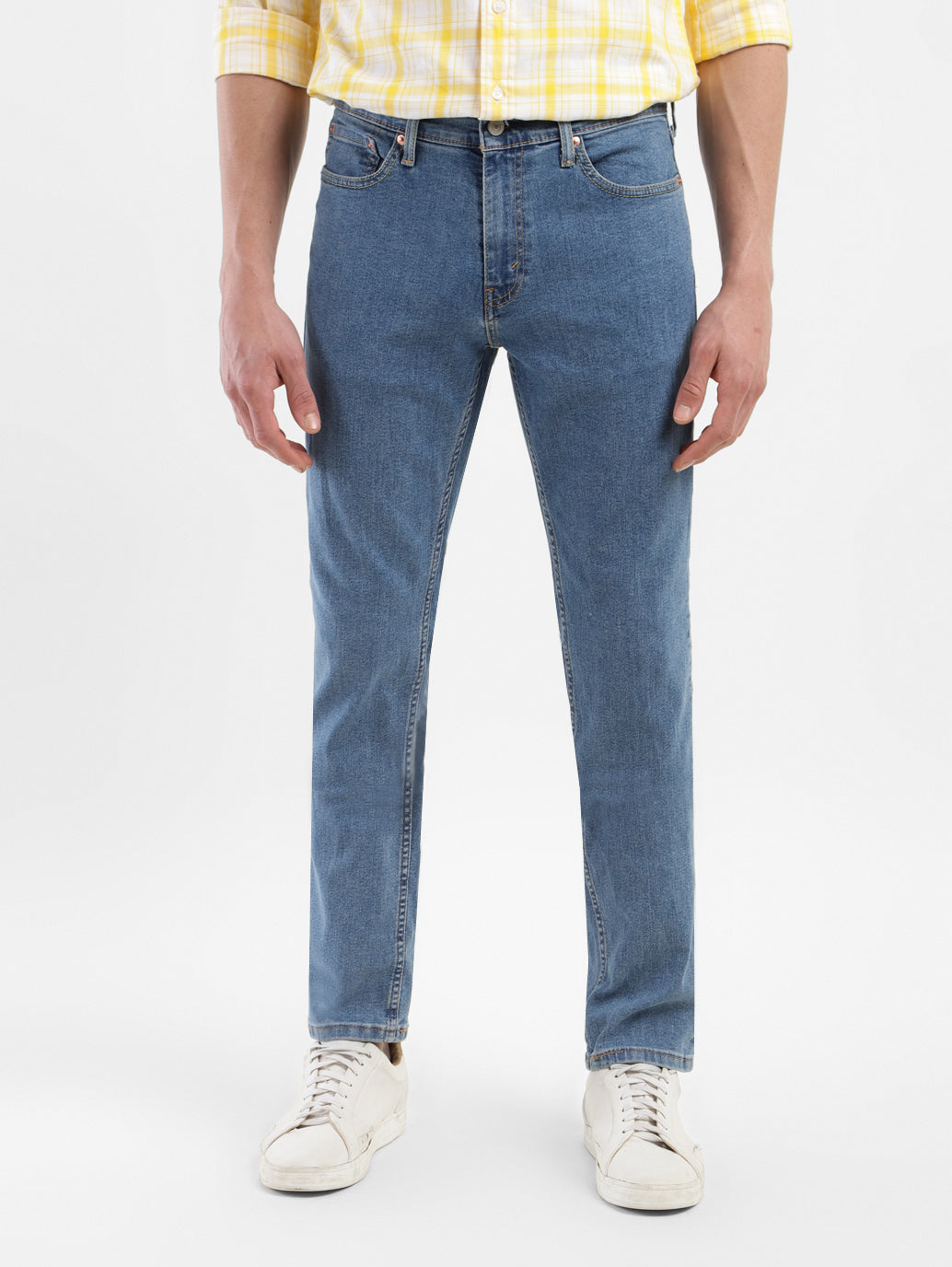 Men's 511 Blue Slim Fit Mid Rise Jeans - f6ee2660-2bd8-4f81-af09-f53e4b7f6c64 View