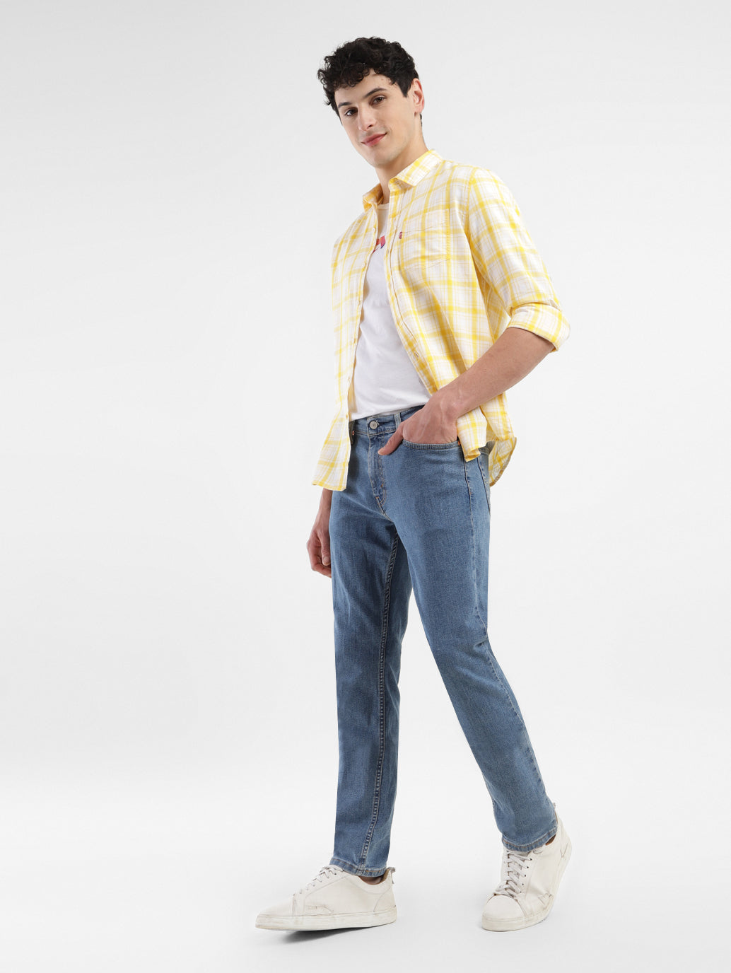 Men's 511 Blue Slim Fit Mid Rise Jeans - 5cc5fb85-73d3-44a0-a717-b84098773dc0 View