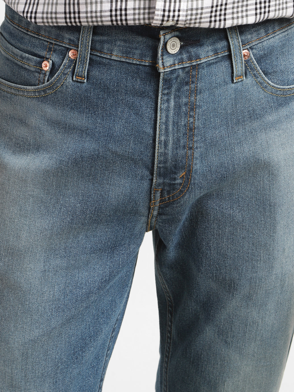 Men's 511 Blue Slim Fit Mid Rise Jeans - e2c216fb-e6ec-4316-a0d4-4a9856bb3986 View