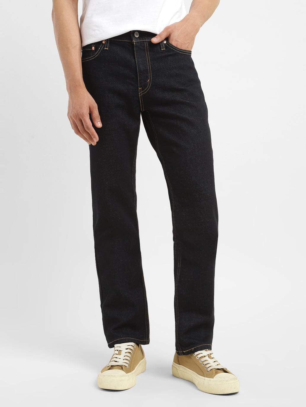 Men's 511 Blue Slim Fit Mid Rise Jeans - 604f7d12-3b0d-4756-82ac-fedc48145c58 View