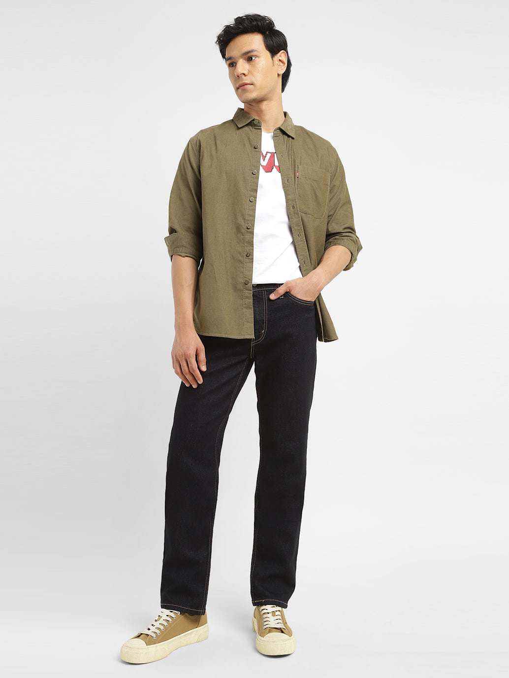 Men's 511 Blue Slim Fit Mid Rise Jeans - StyleShot View