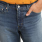 Men's 511 Blue Slim Fit Mid Rise Jeans - 8135ba4d-b8fa-404f-8efe-ba166d79481e View