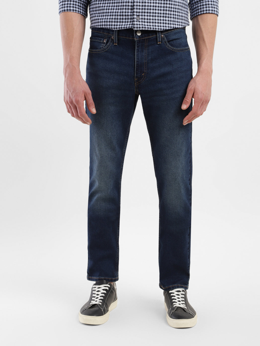Men's 511 Navy Blue Slim Fit Mid Rise Jeans - 4f8d8190-b7c6-458a-9848-9f1c7764e6c5 View