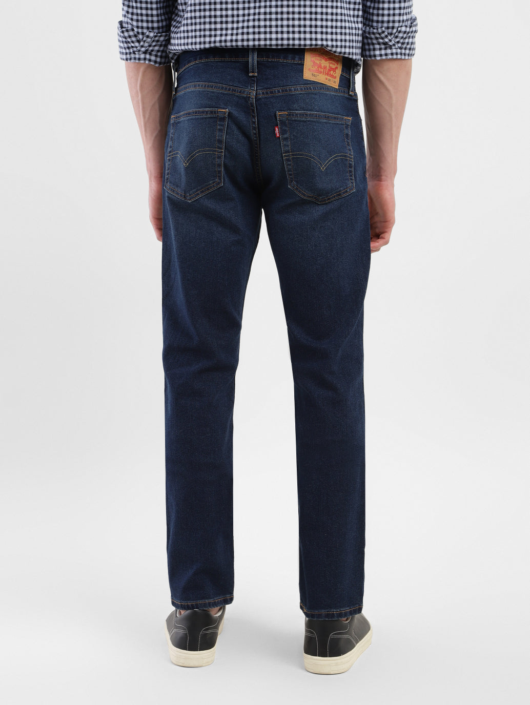 Men's 511 Navy Blue Slim Fit Mid Rise Jeans - 7e624f72-20e4-431a-95ef-4cbcba22c127 View