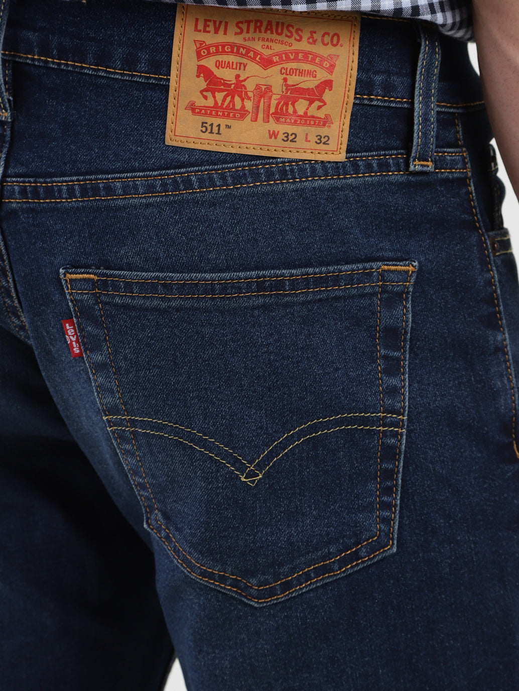 Men's 511 Navy Blue Slim Fit Mid Rise Jeans - 50bbe254-b2d7-47e3-966f-8c40f283f5ab View