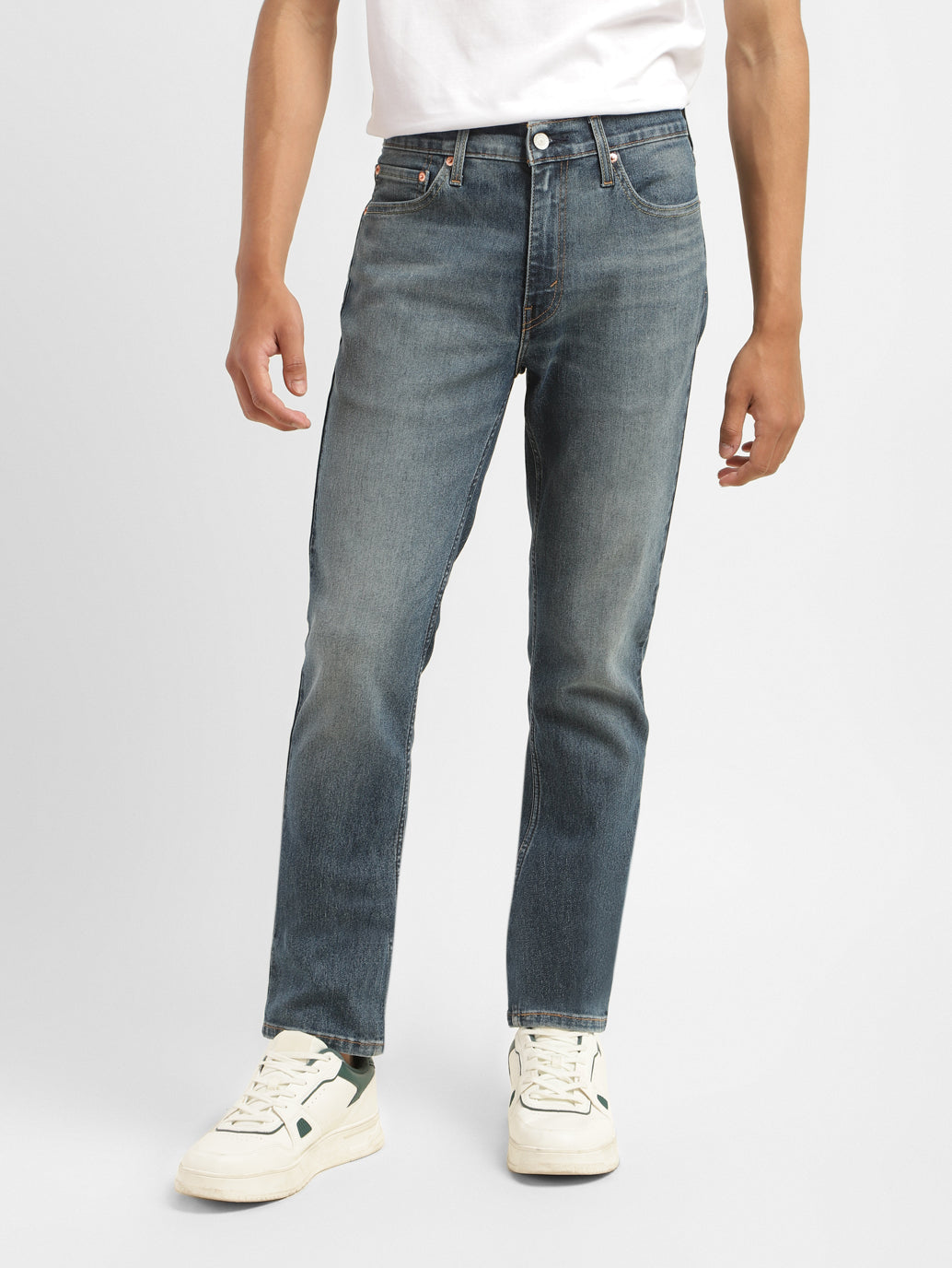 Men's 511 Blue Slim Fit Mid Rise Jeans - 2af1055e-a416-4173-a692-3e6341850a0d View