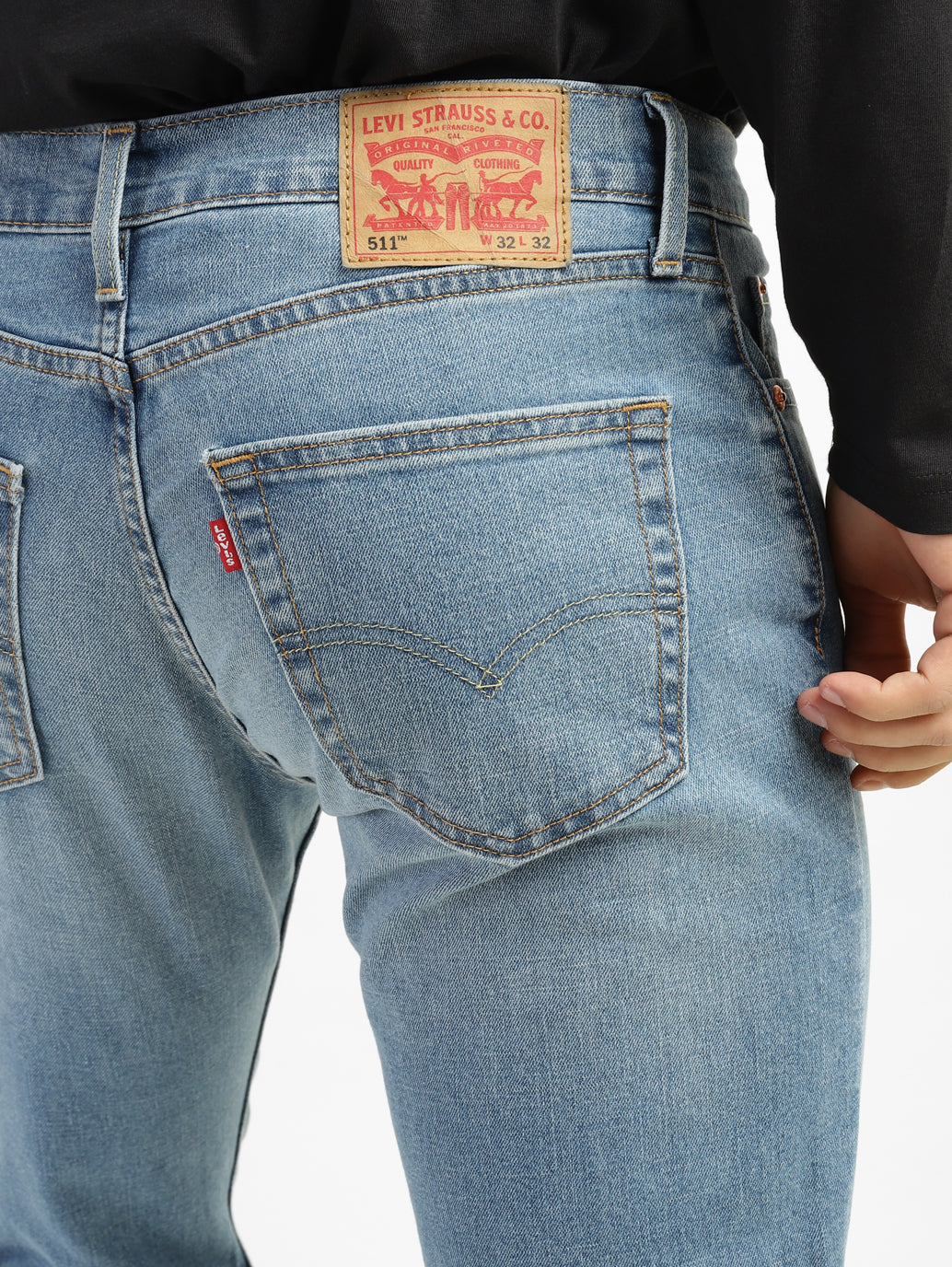 Men's 511 Blue Slim Fit Mid Rise Jeans - 92cf0a99-e064-4eee-a759-c5178985de58 View