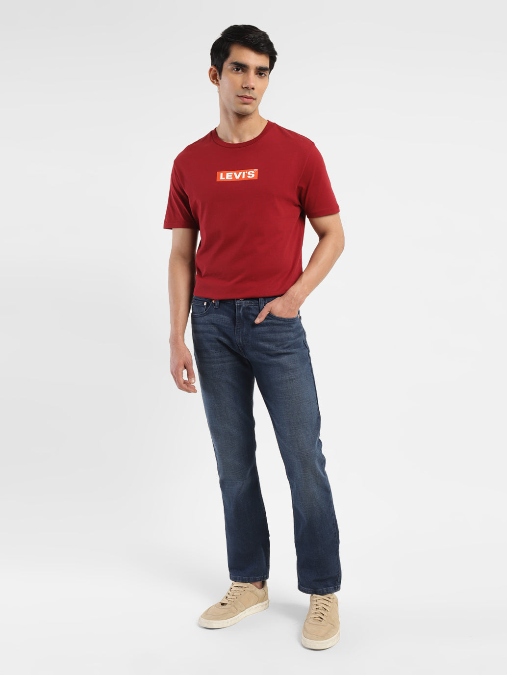 Men's 511 Blue Slim Fit Mid Rise Jeans - 09b6c8c2-8059-4f74-a2f4-7193e07d23b5 View
