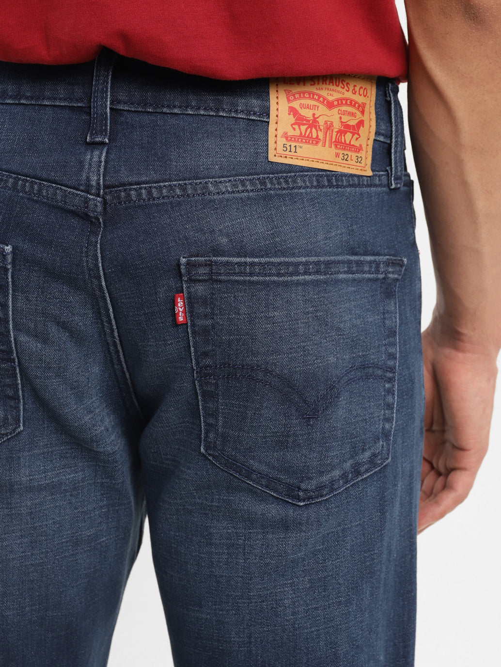 Men's 511 Blue Slim Fit Mid Rise Jeans - 773af1bb-b8ed-4a48-b60f-84b8016819dd View