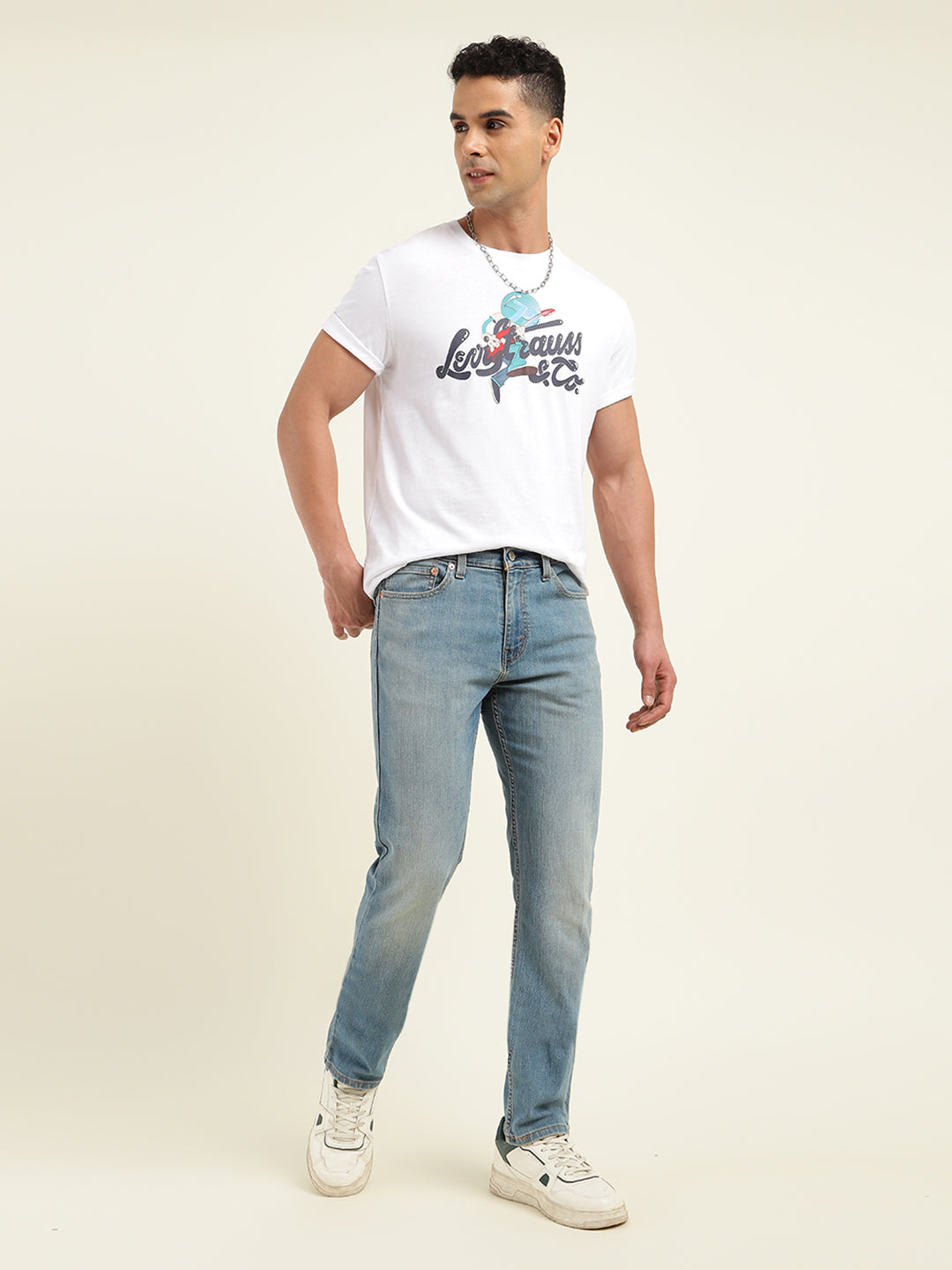 Men's 511 Blue Slim Fit Mid Rise Jeans - 20shot View