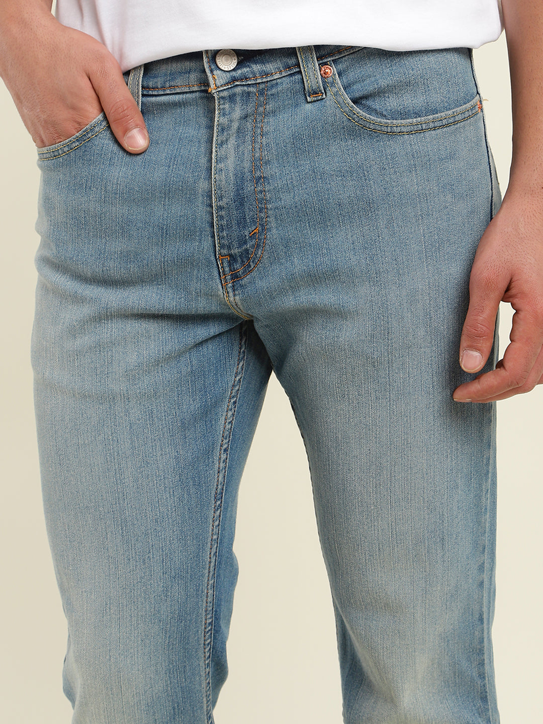 Men's 511 Blue Slim Fit Mid Rise Jeans - Detail View