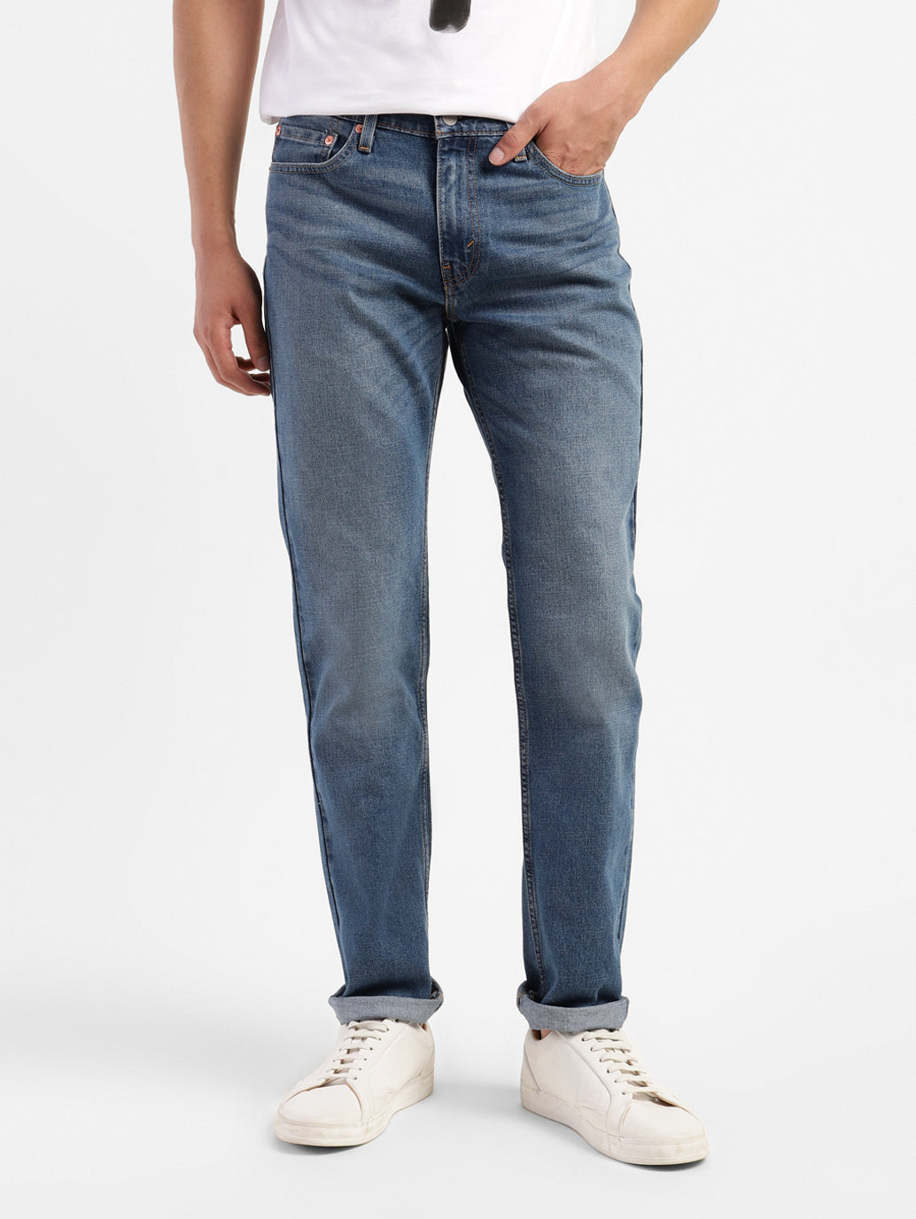 Men's 511 Blue Slim Fit Mid Rise Jeans - 795b64d2-482c-4c3b-bea0-f4f1399b1ea5 View