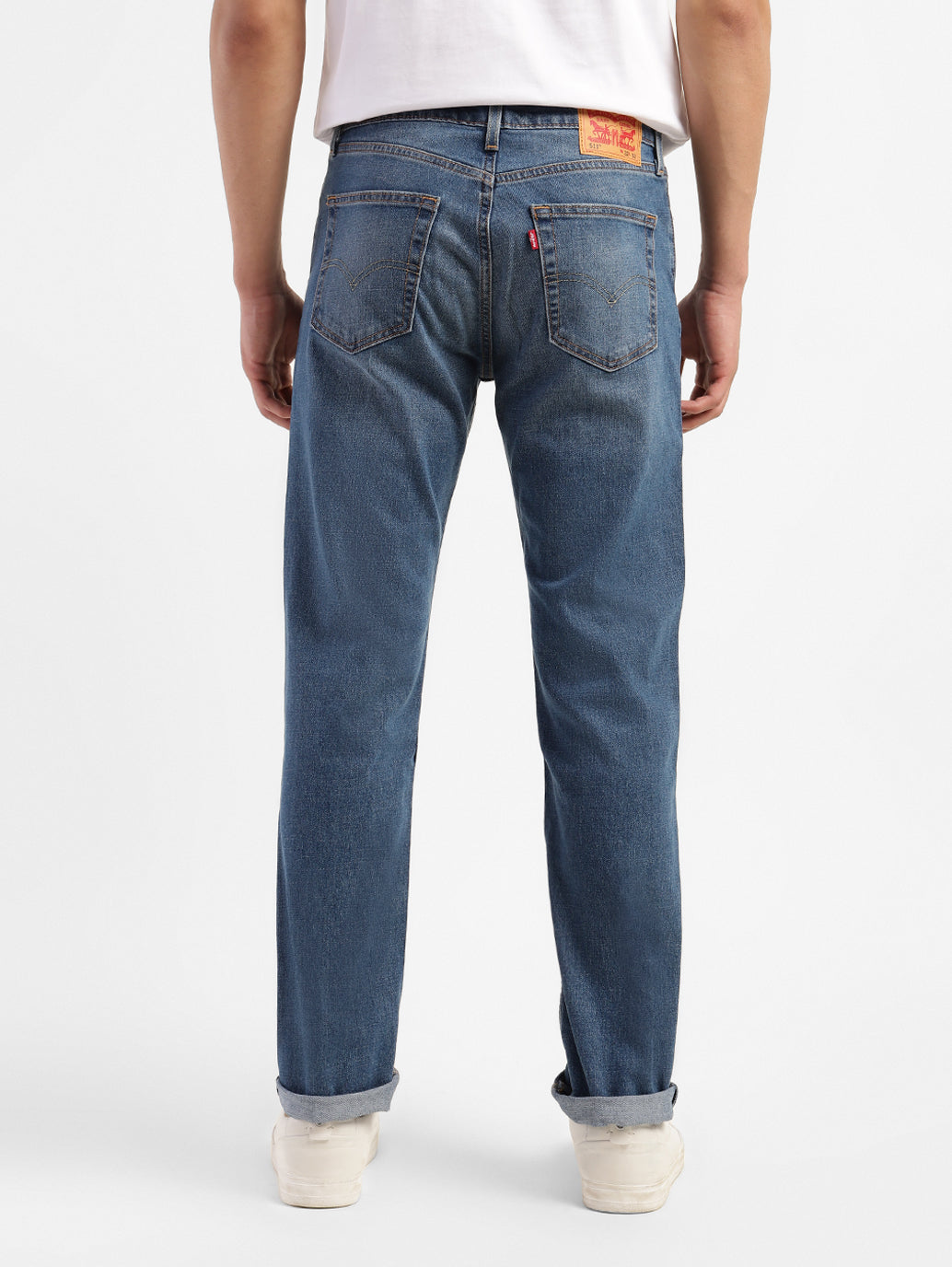 Men's 511 Blue Slim Fit Mid Rise Jeans - 23f3e2d4-e5ab-4e05-bc65-025ec1f7307a View
