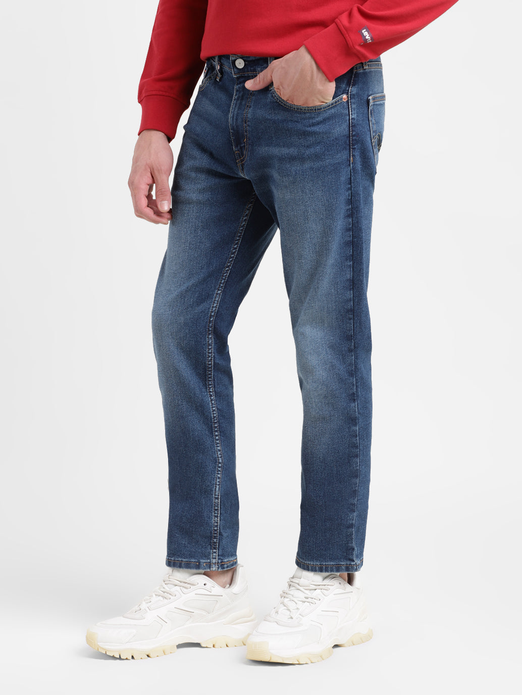 Men's 511 Blue Slim Fit Mid Rise Jeans - fe832fef-d1ff-49ea-8098-906461f858e8 View
