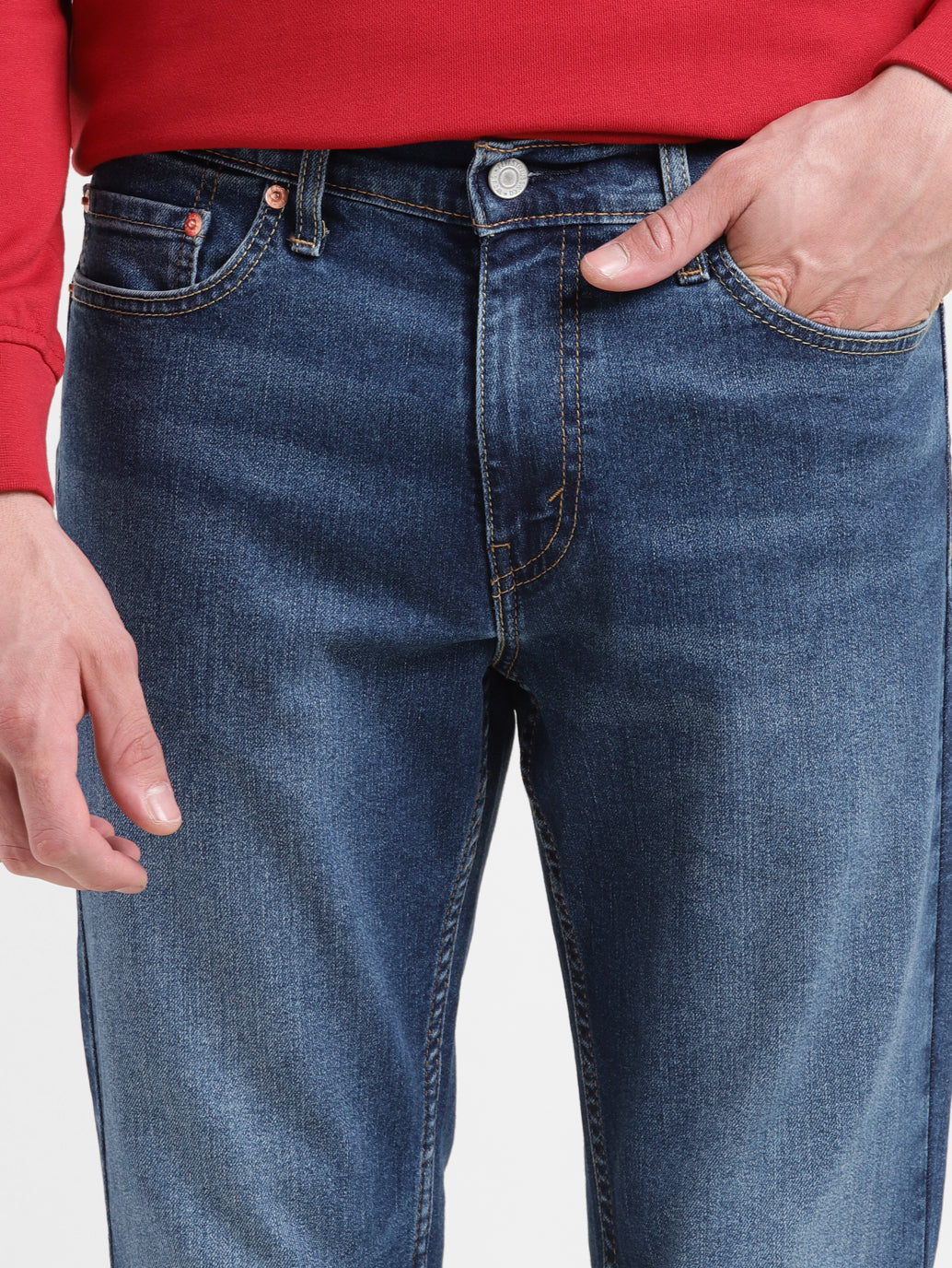 Men's 511 Blue Slim Fit Mid Rise Jeans - 853f2bcb-5444-4c97-946c-a06d0922ac53 View