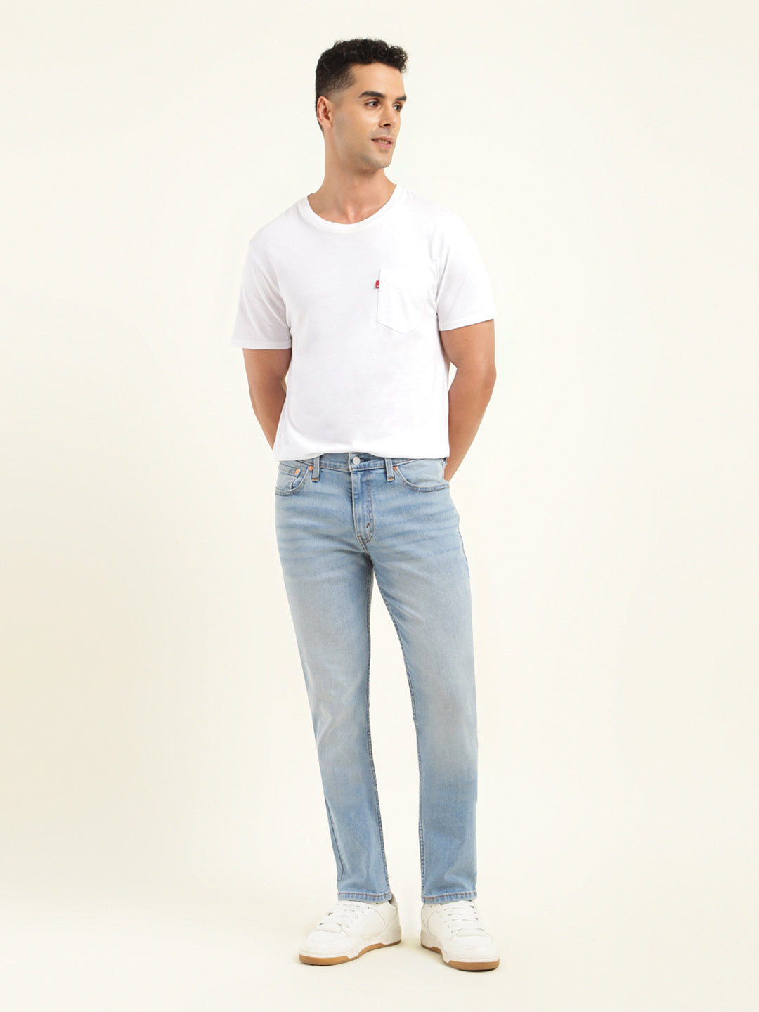 Men's 511 Blue Slim Fit Mid Rise Jeans - Front View
