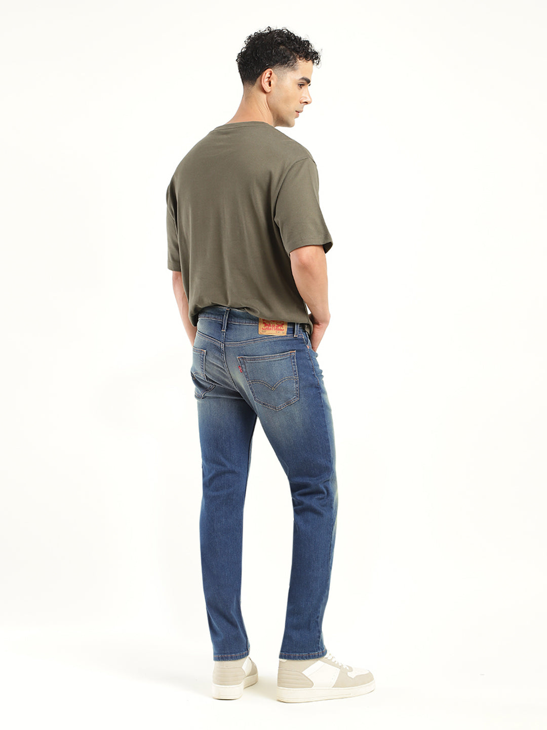 Men's 511 Blue Slim Fit Mid Rise Jeans - Back View