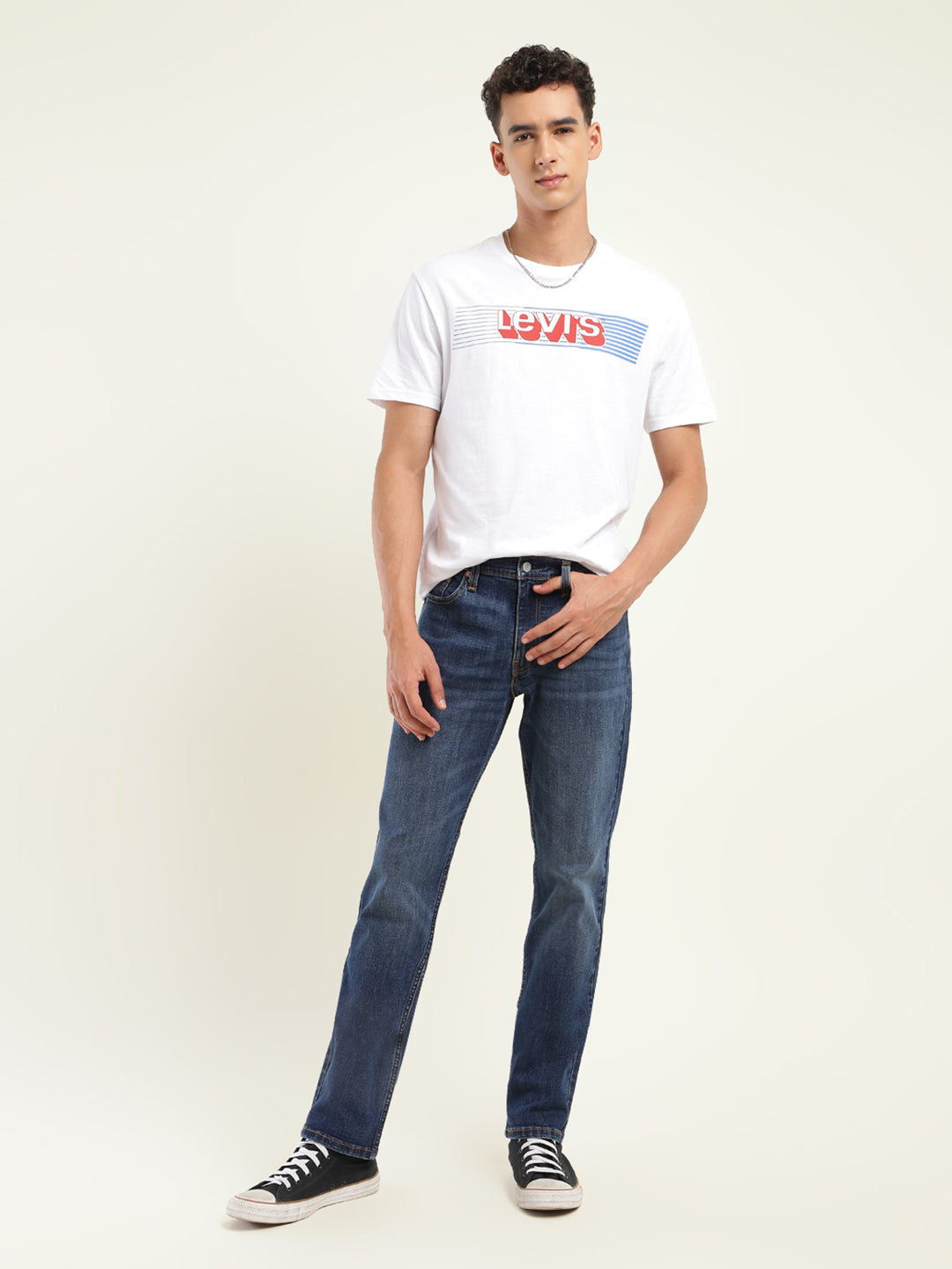 Men's 511 Blue Slim Fit Mid Rise Jeans - 20shot View