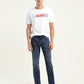 Men's 511 Blue Slim Fit Mid Rise Jeans - Front View