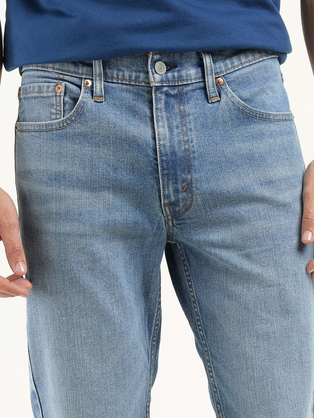 Men's 511 Indigo Slim Fit Mid Rise Jeans - Detail View