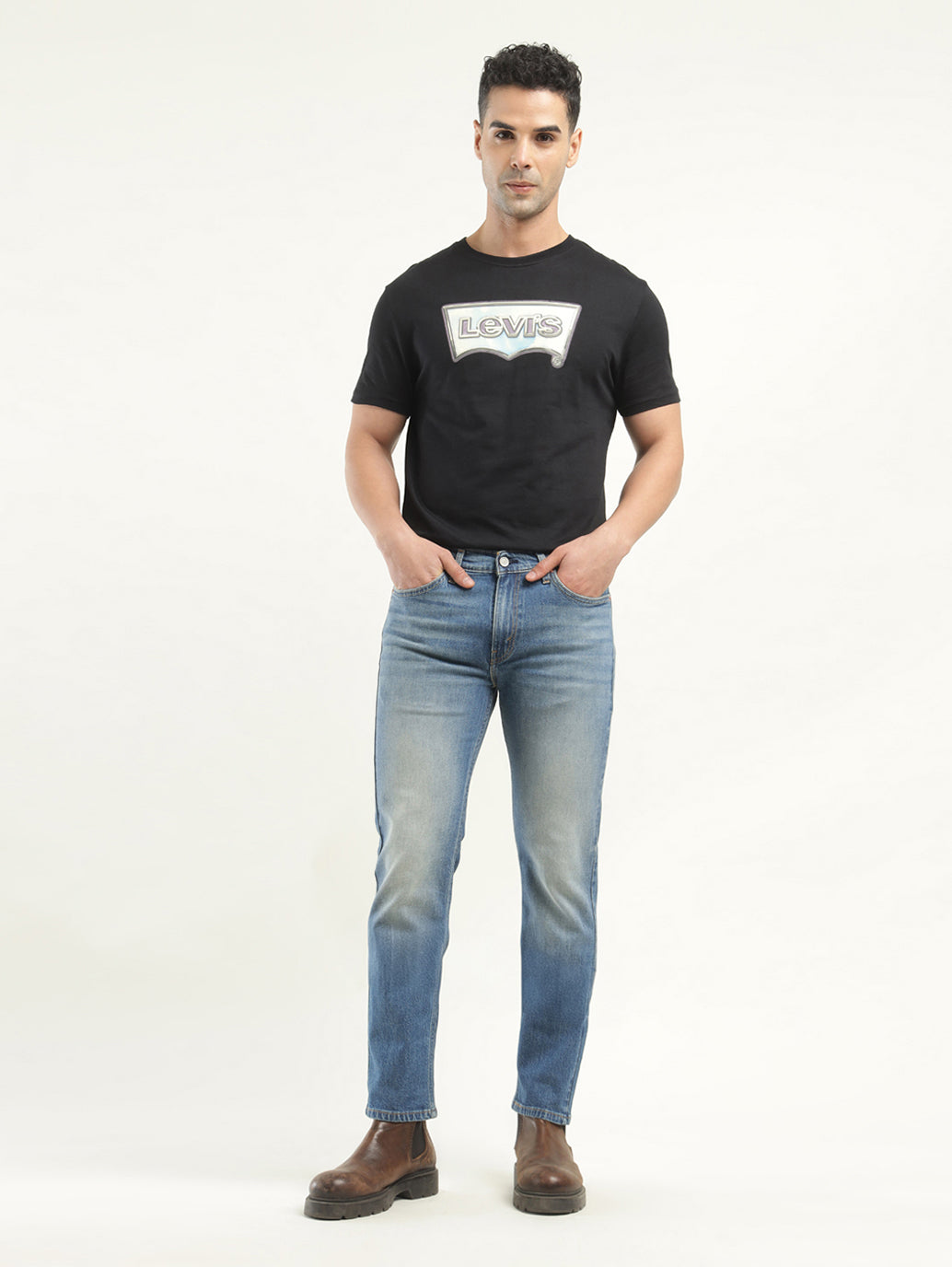 Men's 511 Indigo Slim Fit Mid Rise Jeans - Front View
