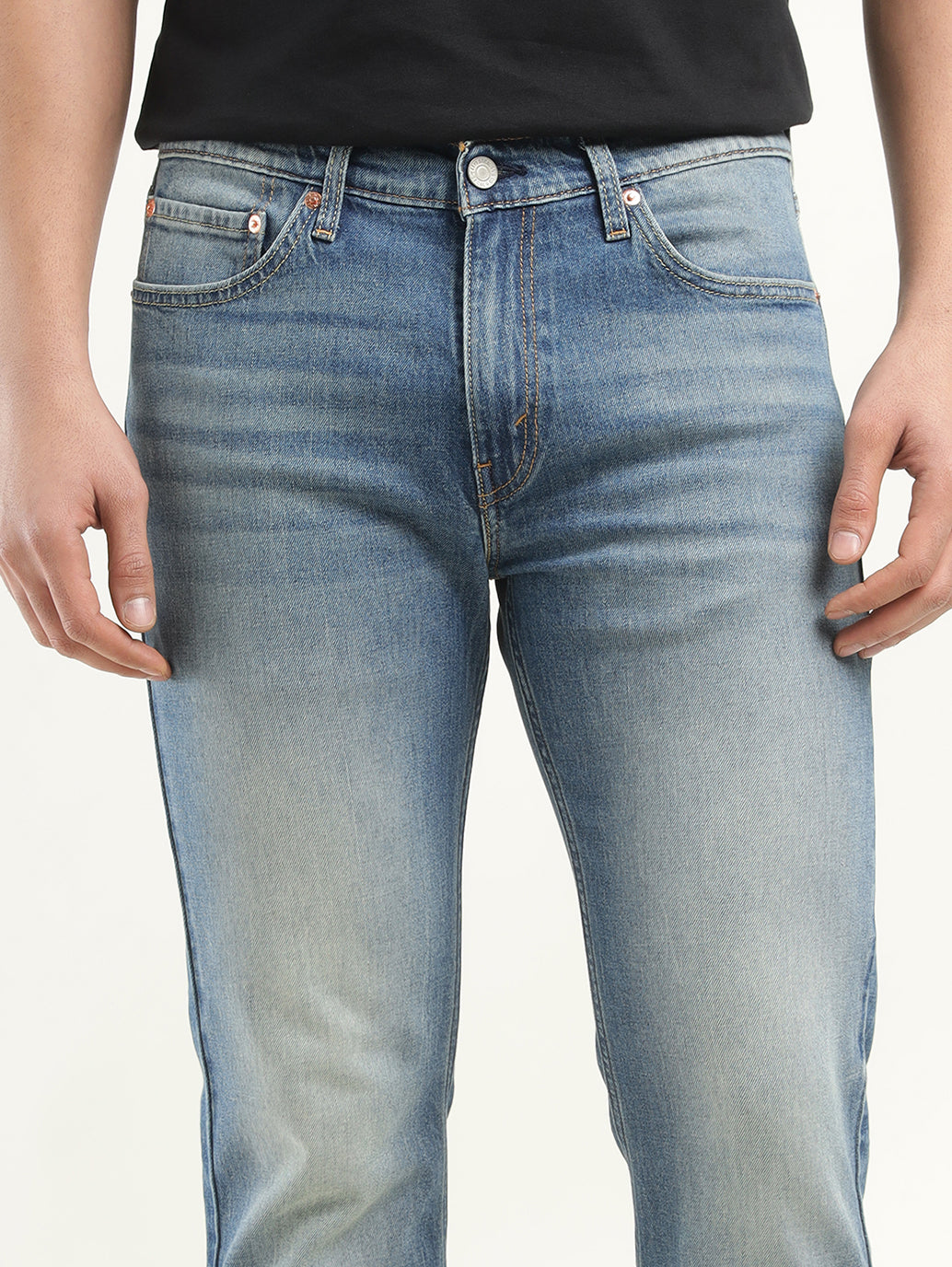 Men's 511 Indigo Slim Fit Mid Rise Jeans - Detail View