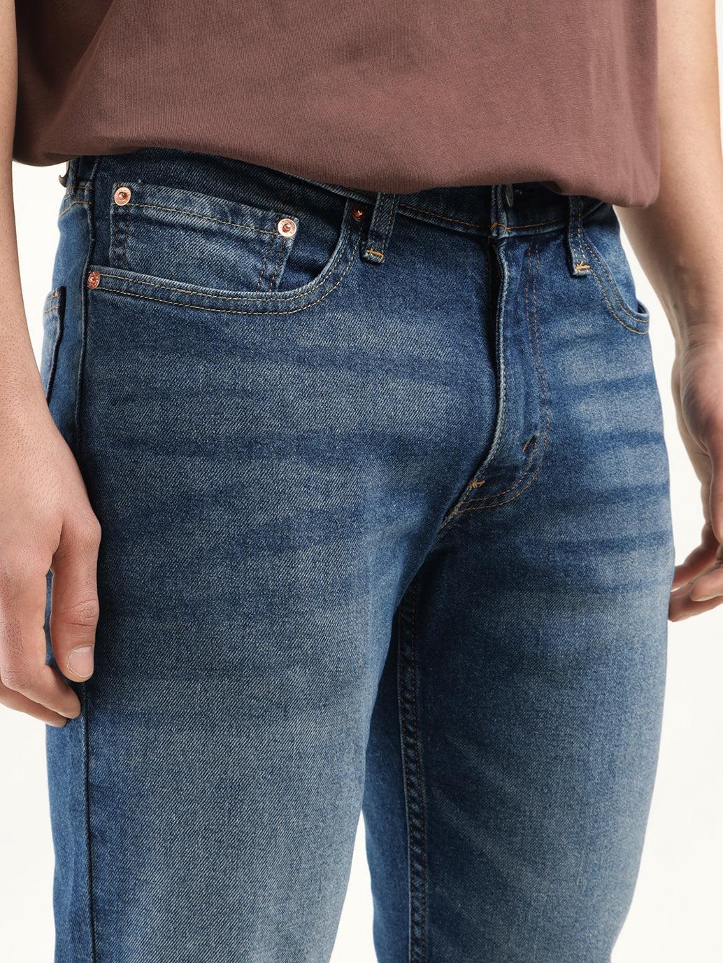 Men's 511 Indigo Slim Fit Mid Rise Jeans - Detail View