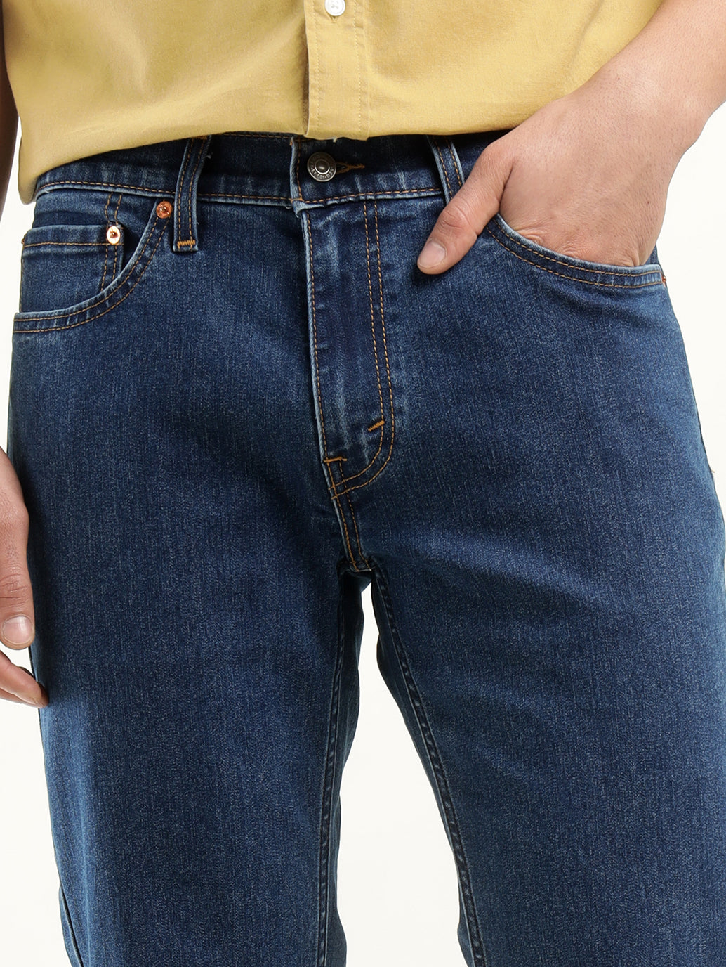Men's 511 Indigo Slim Fit Mid Rise Jeans - Detail View