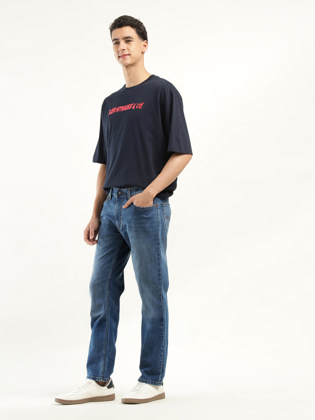 Men's 511 Indigo Slim Fit Mid Rise Jeans - side View